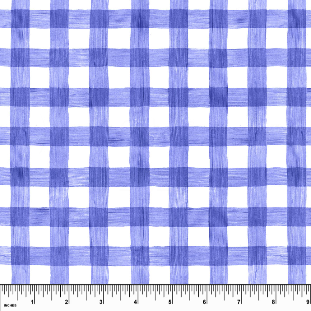 Custom Periwinkle Watercolor Gingham Swim
