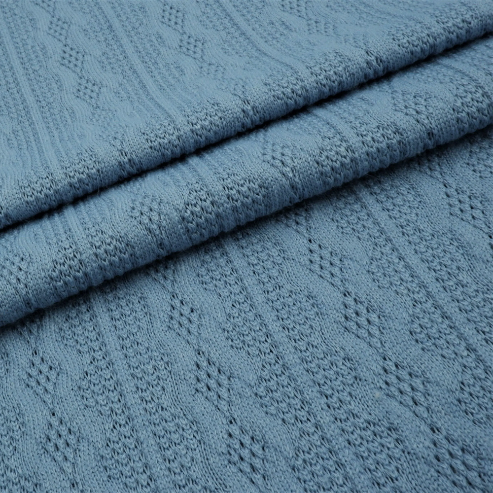 Denim Blue Cable Sweater Knit