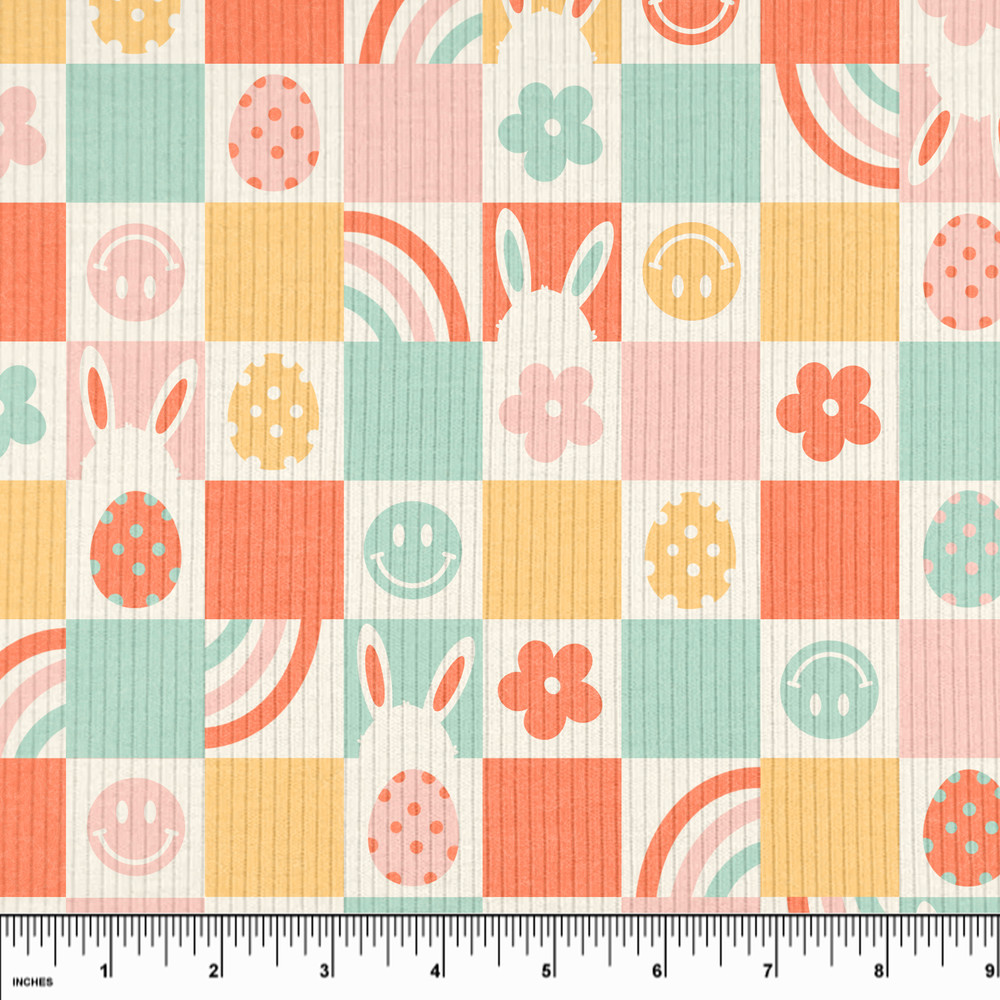 Custom Easter Check Rib Knit