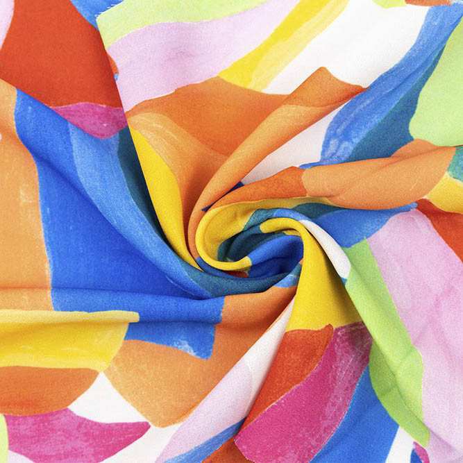 Flowing Polyester Sunset Reef Textured Polyester