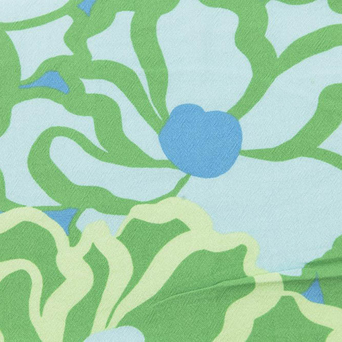 Cool Breeze Retro Bloom Textured Woven
