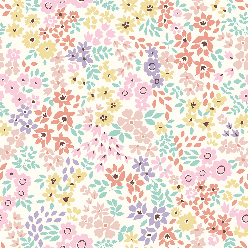 Ditsy Pastel Floral Poplin