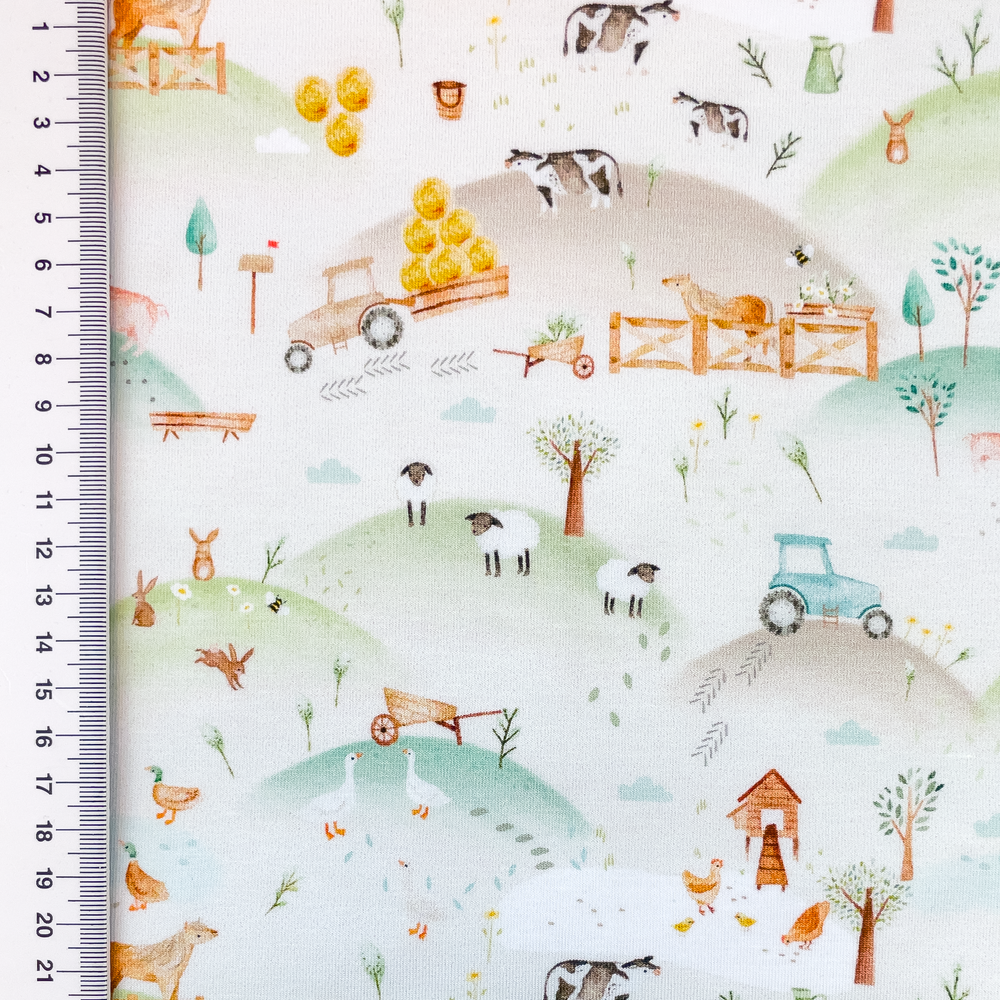 Spring on the Farm Cotton Lycra Knit