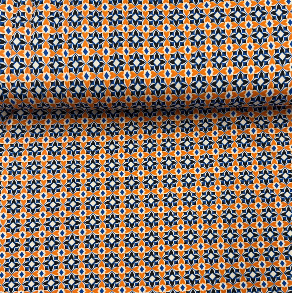 Retro Geometric Double Brushed Poly