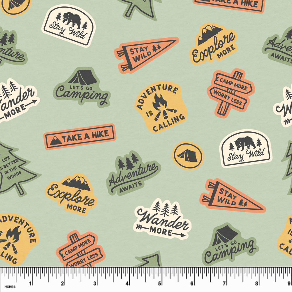 Custom Camping Badges Tri-Blend Cotton Lycra