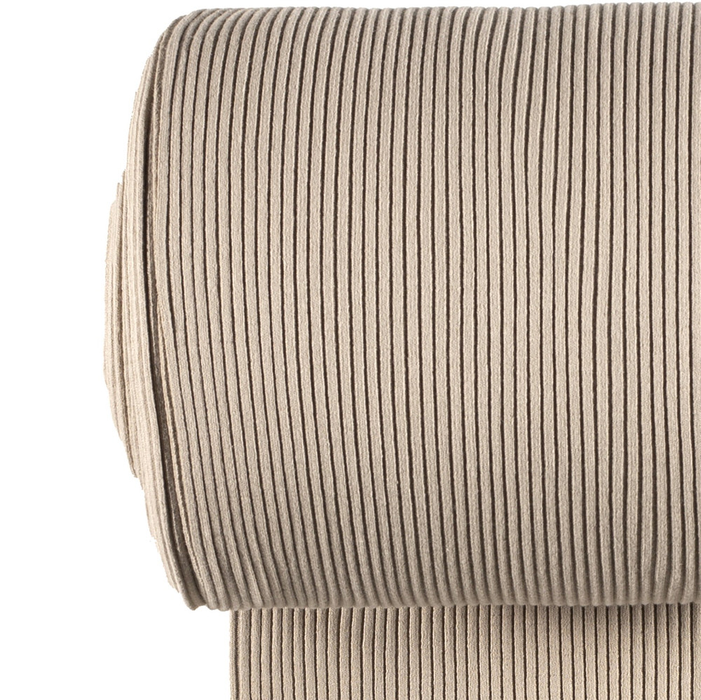 Tan 3x3 Tubular Rib Knit
