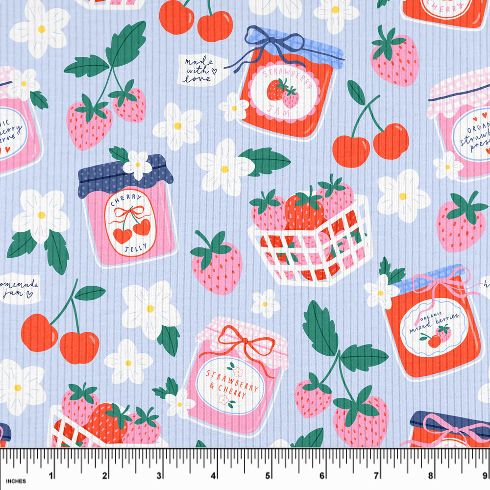 Custom Strawberry Jam Rib Knit