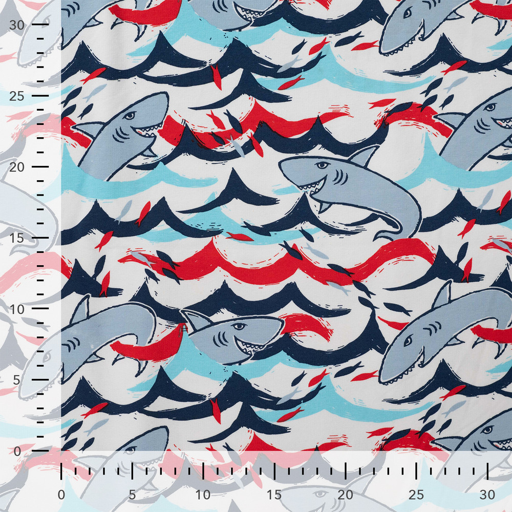 Sharks & Waves French Terry