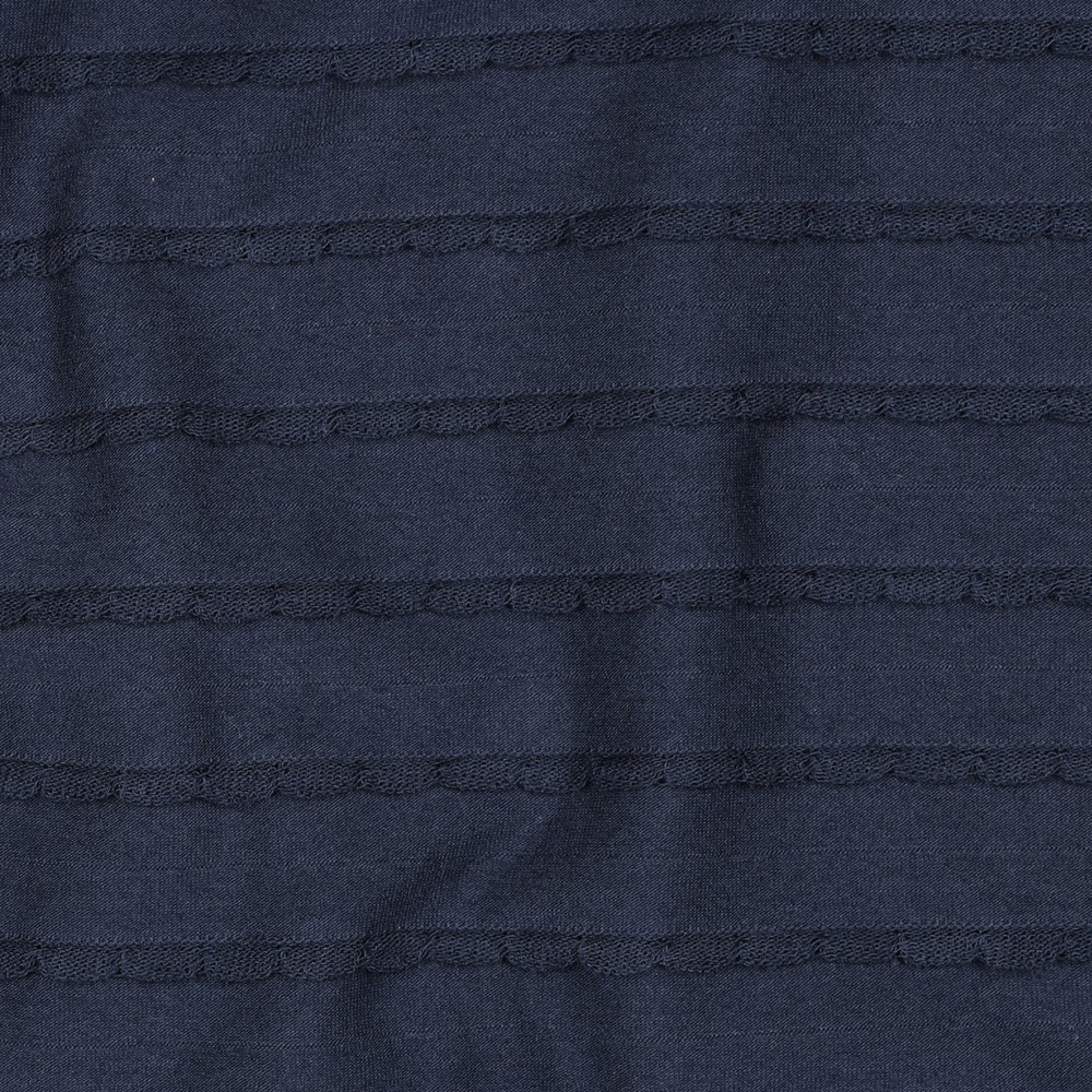 Navy Ruffle Cotton Lycra