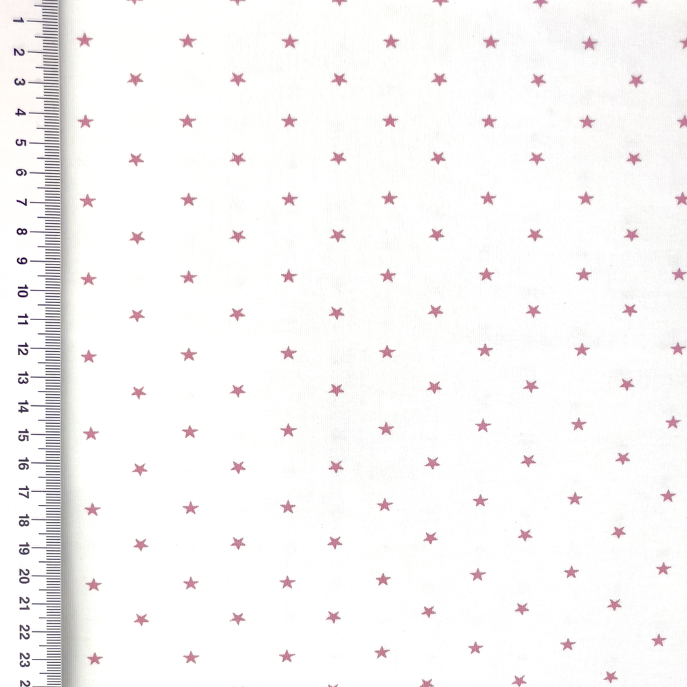 Old Pink Mini Stars Cotton Lycra Knit