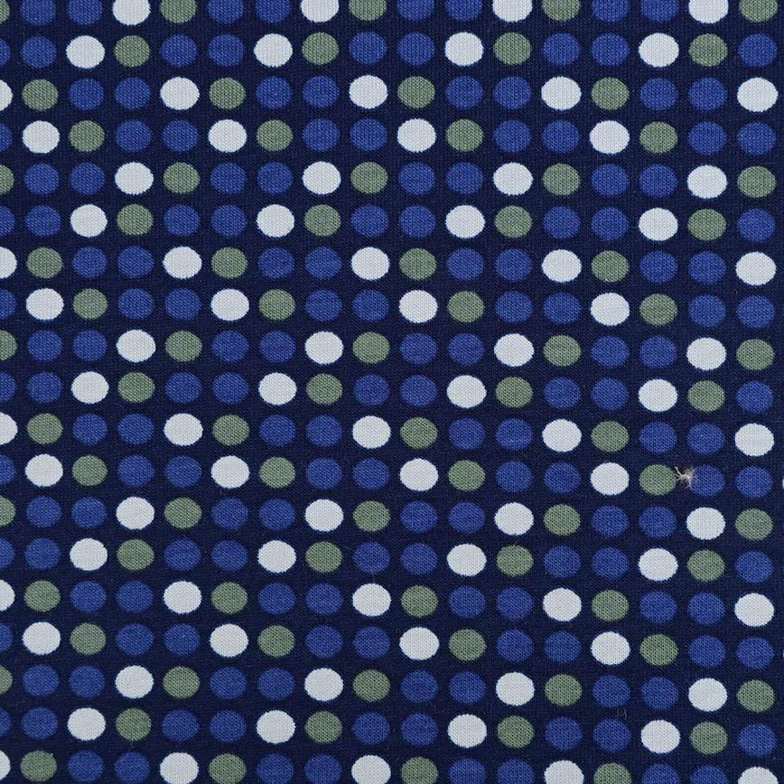 Blue & Green Polka Dot Cotton Lycra