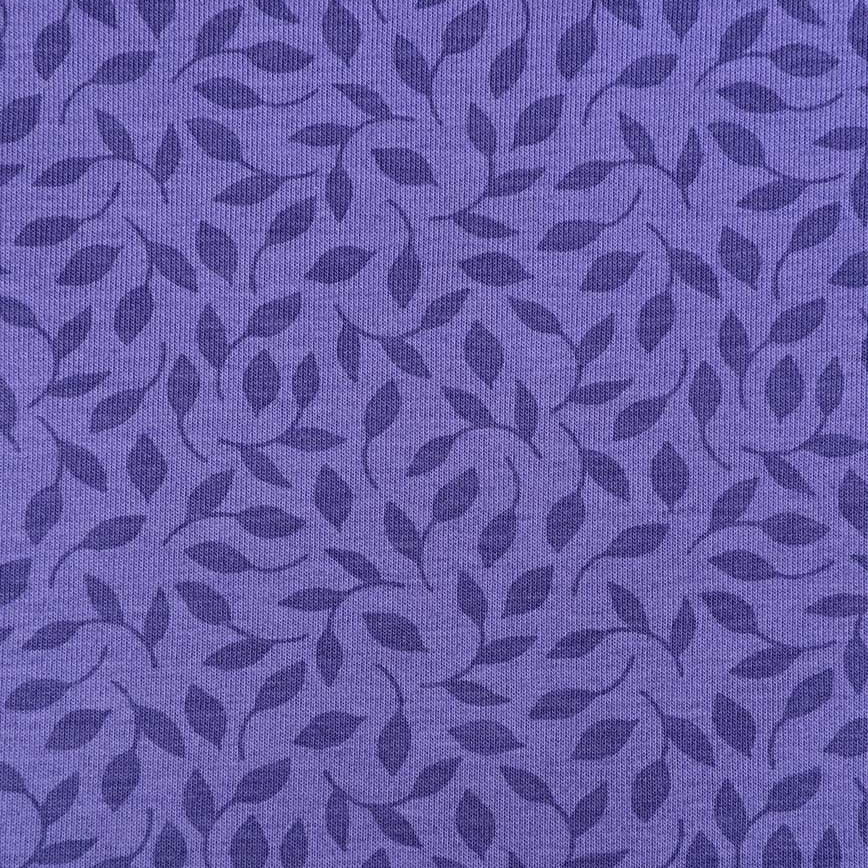 Purple Leaves Cotton Lycra