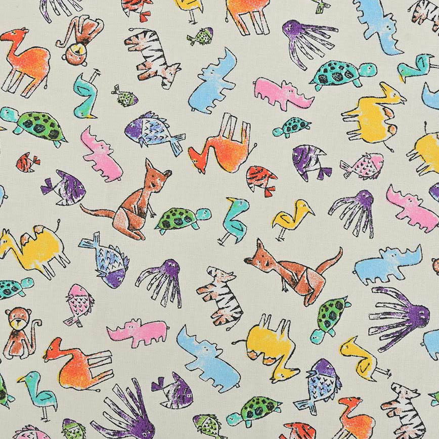 Doodle Animals Poplin