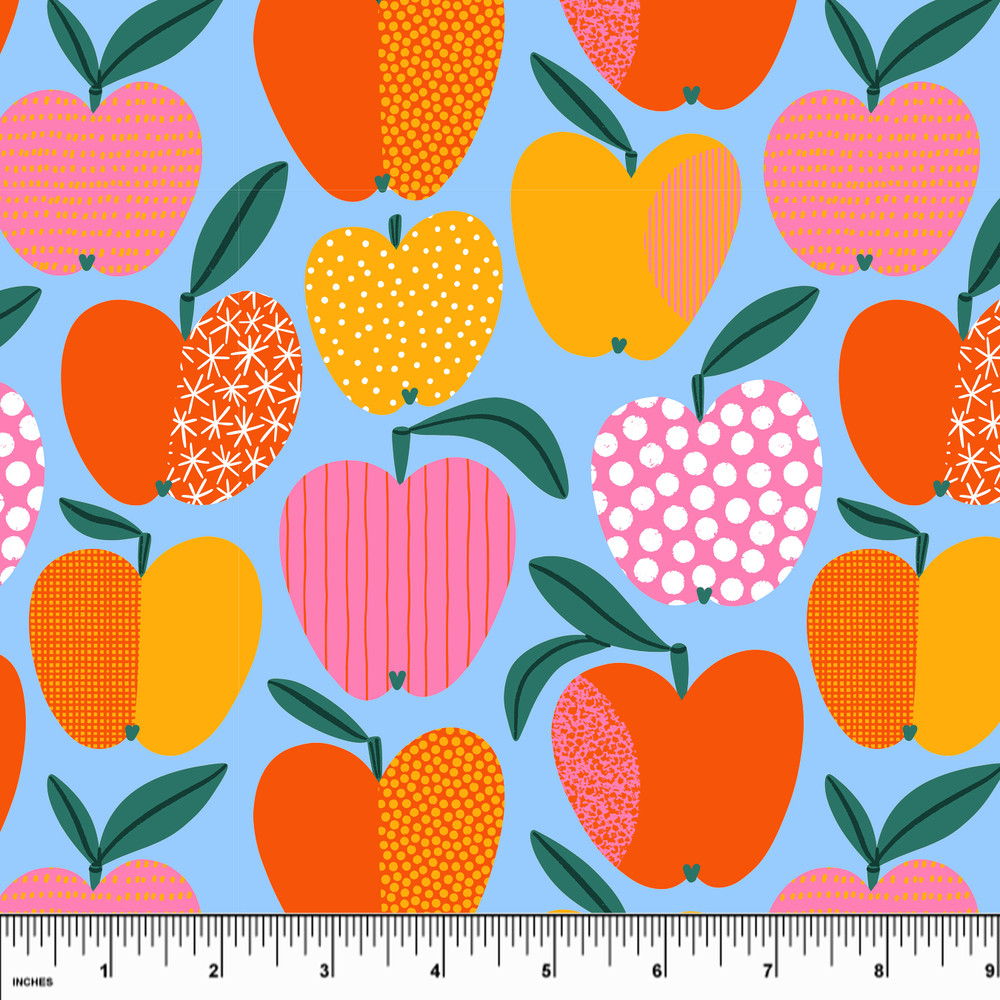 Custom Apple Orchard Organic Cotton Lycra Knit