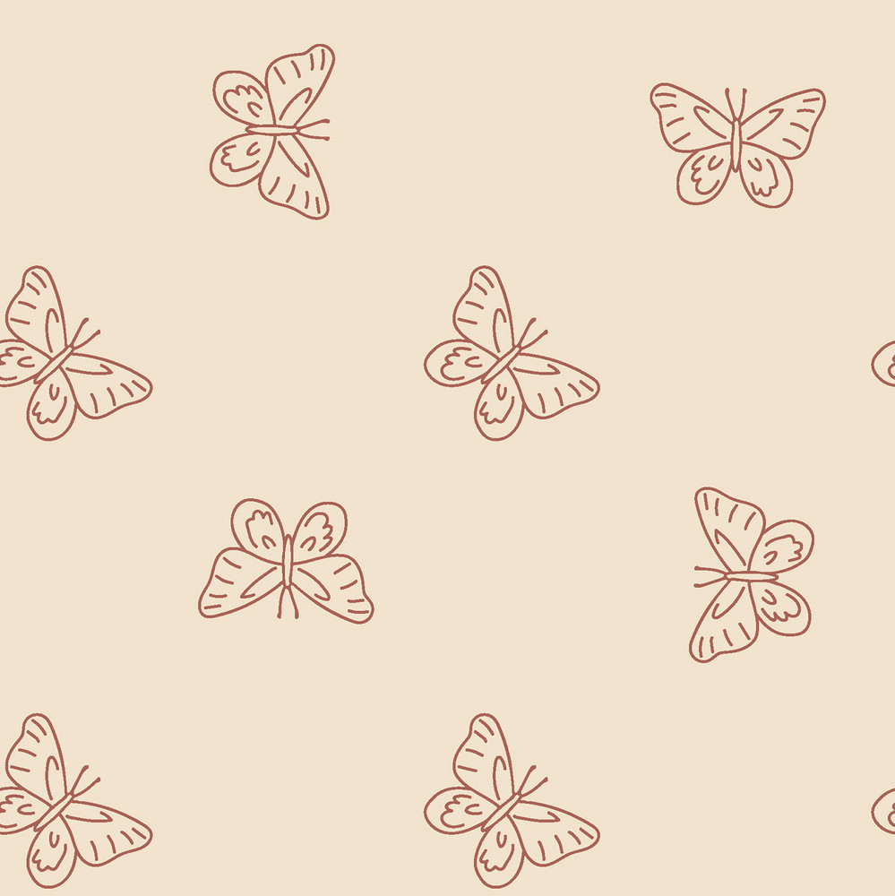 Butterfly Outlines Cotton Lycra Knit