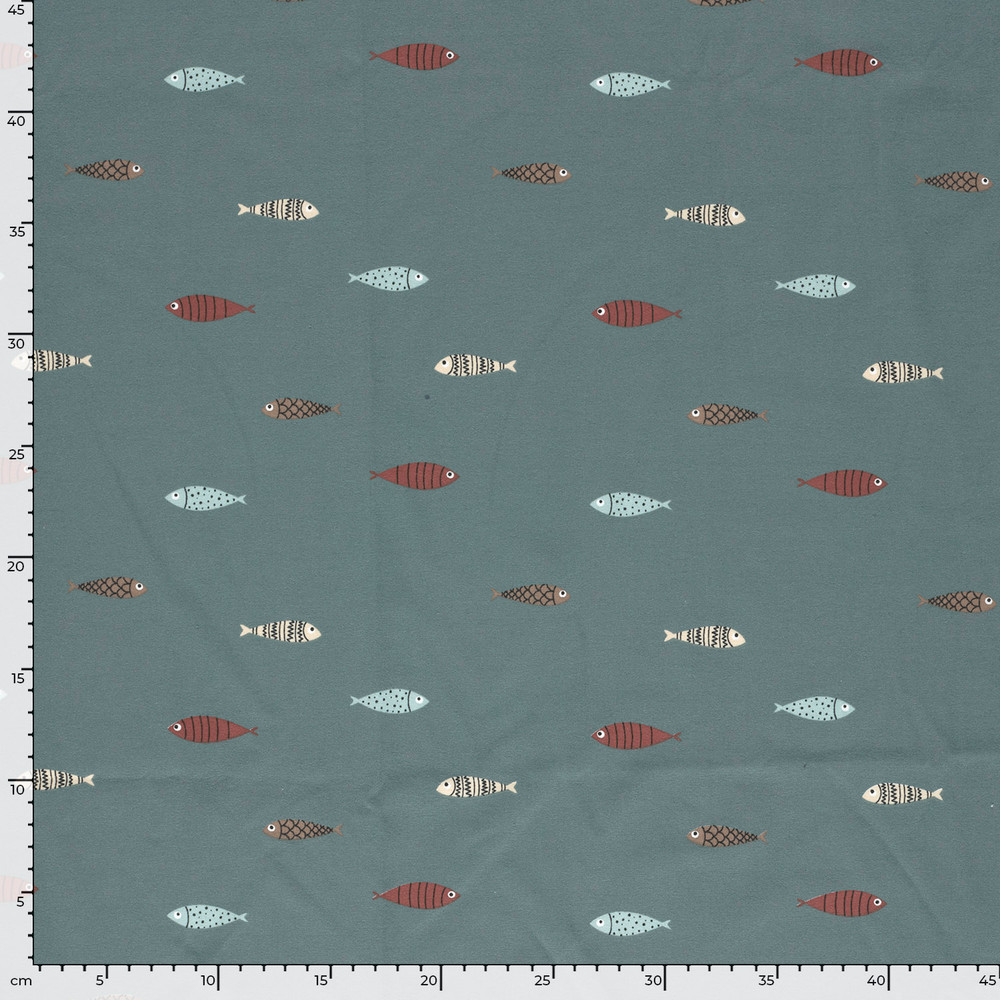 School of Fish Cotton Lycra Knit