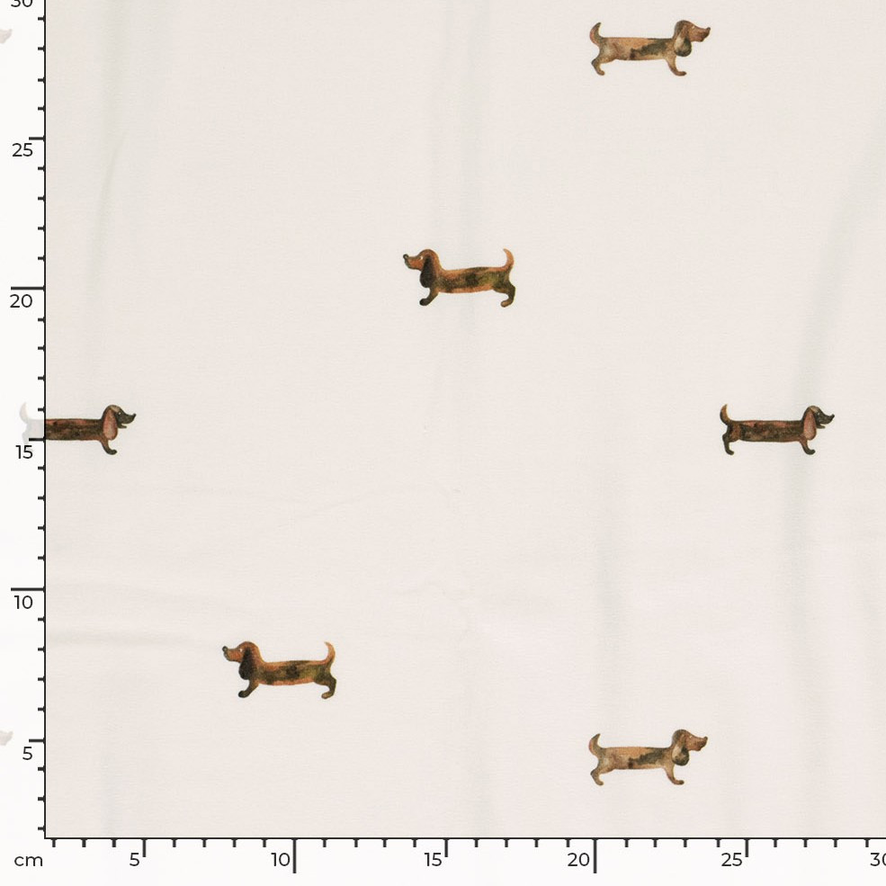 Watercolor Weiner Dogs Organic Cotton Lycra