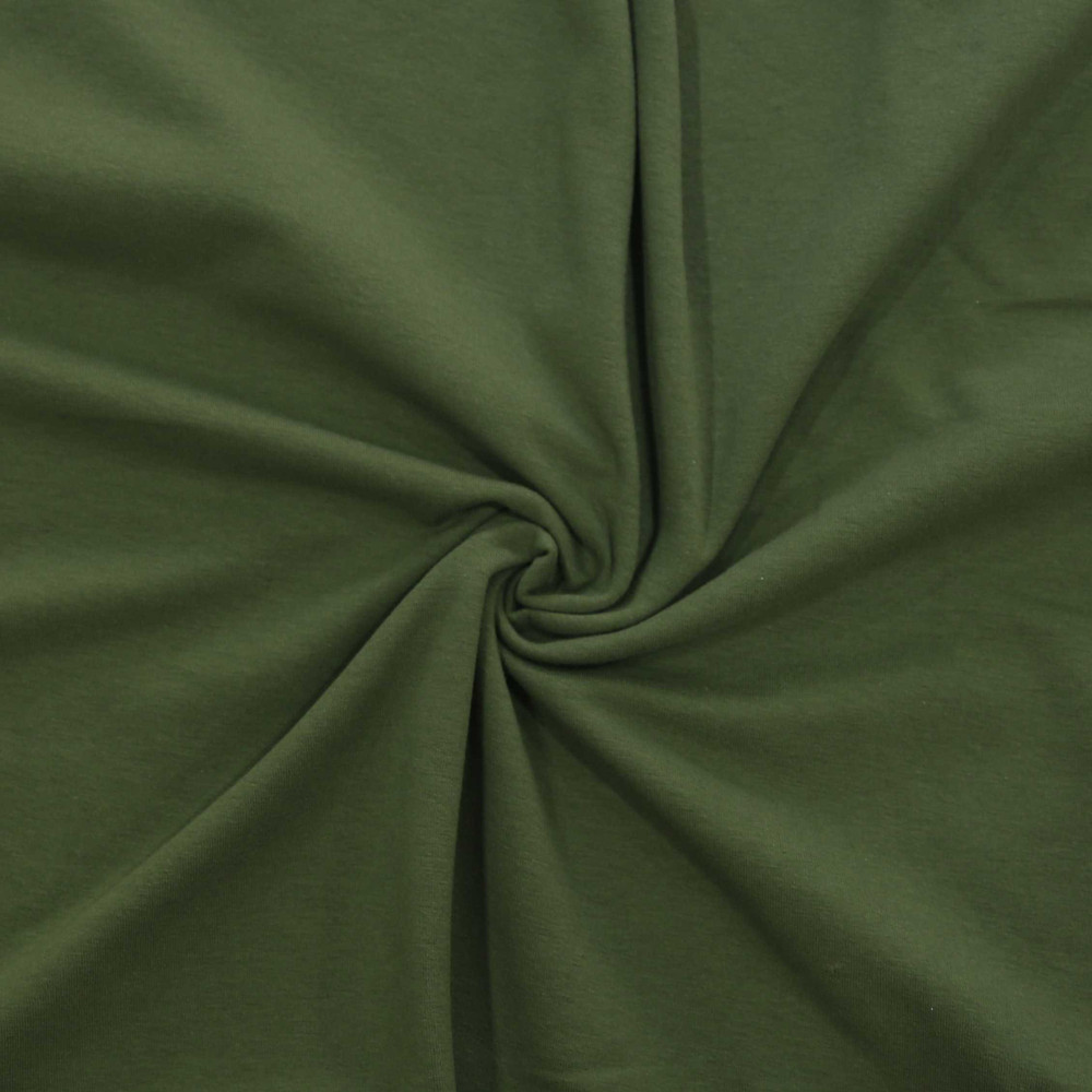 Olive Cotton Spandex Jersey Fabric - Fabric by the Yard