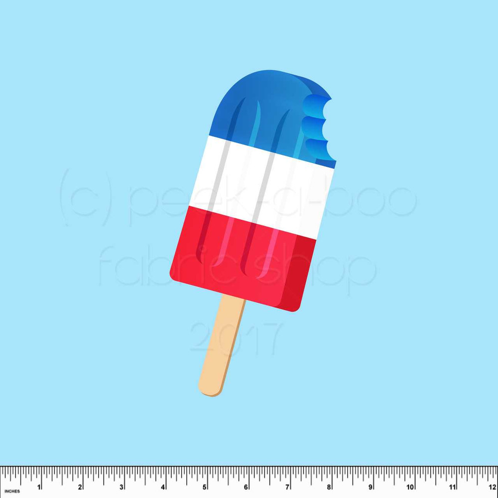 4th of July Popsicle Cotton Lycra Panel- Child