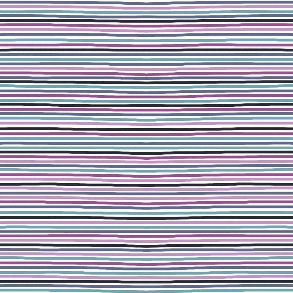 Stof Fabrics Lilac and Aqua Stripe Knit