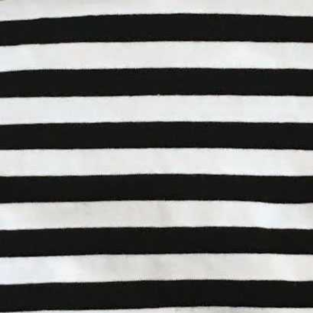 Knit Basics Yarn Dyed 3/8" Black and White Striped Knit