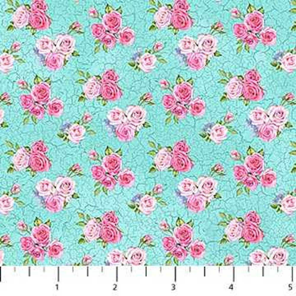 Northcott Bunny Love Floral Quilting Cotton