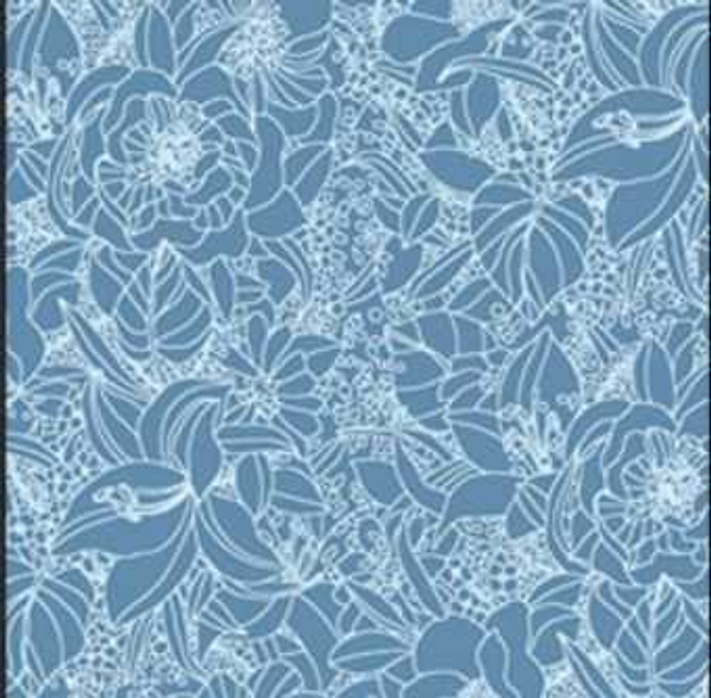 Stof France Blue Floral Knit