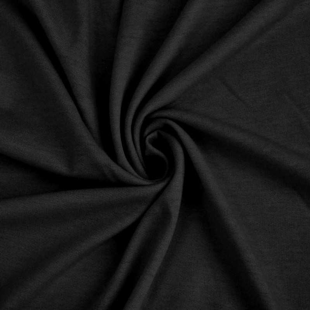 Black Cotton Lycra French Terry Knit