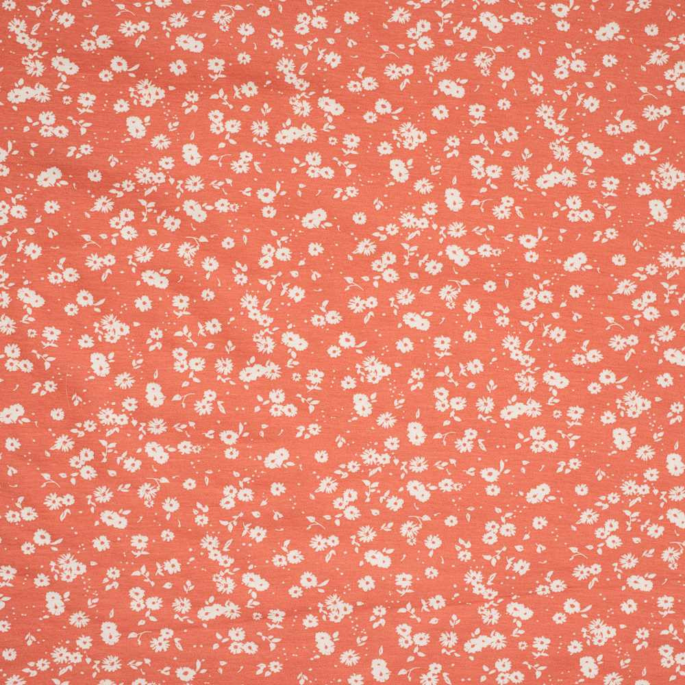 Birch Tiny Flora Dusty Rose Organic Jersey Knit