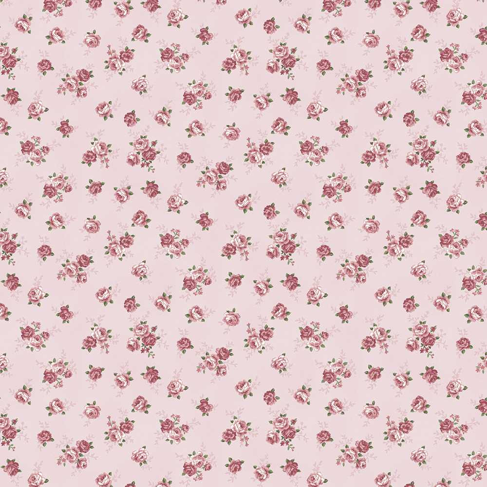 Stof Fabrics Mini Roses on Dusty Pink Knit