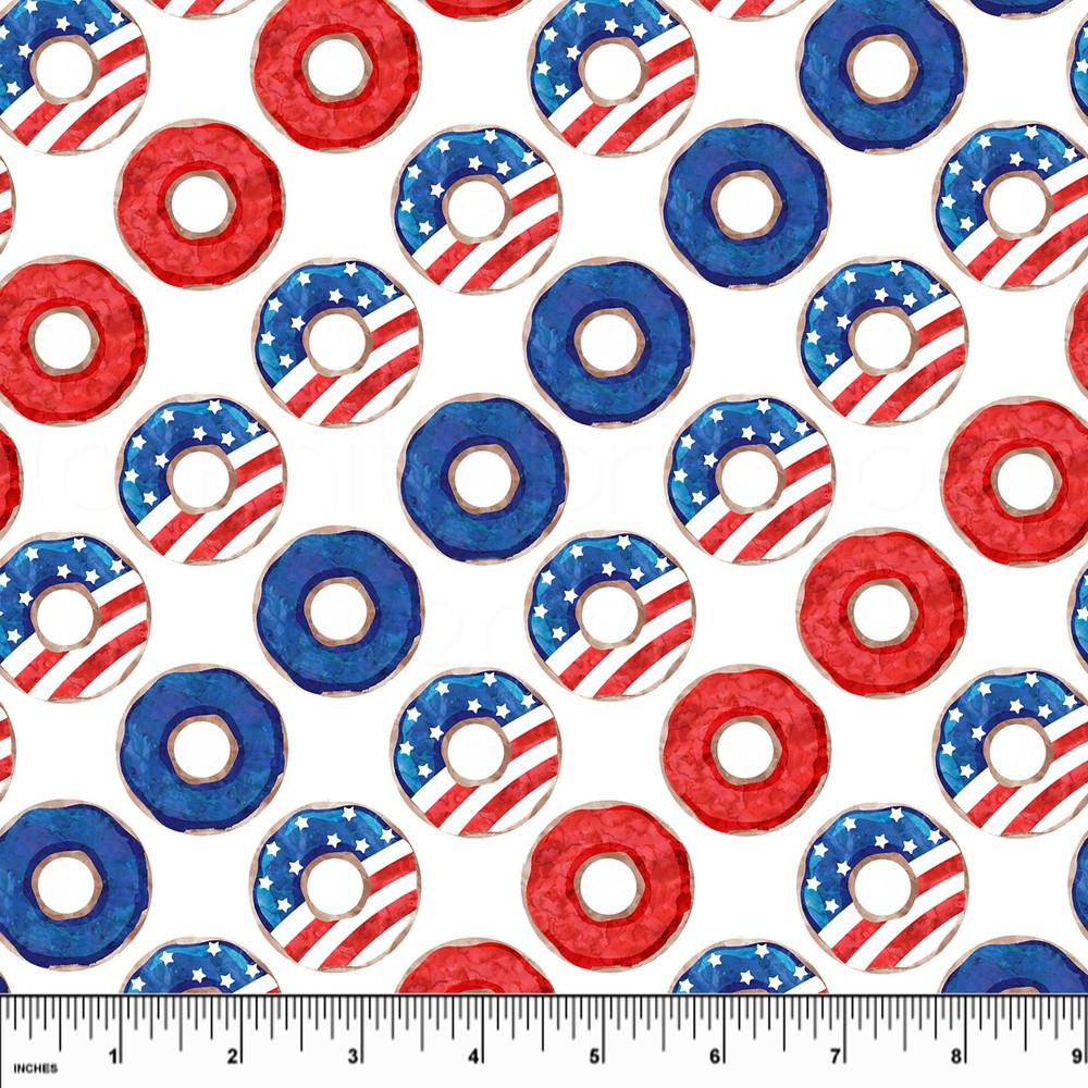 Custom Americana Donuts Cotton Lycra Knit
