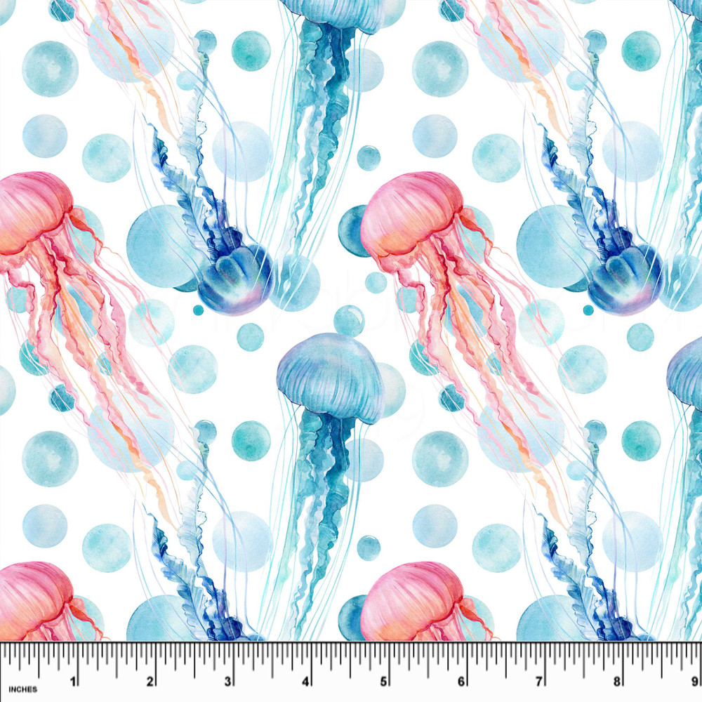 Custom Jellyfish Cotton Lycra Knit