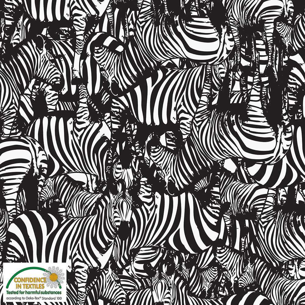Stof Fabrics Zebras French Terry