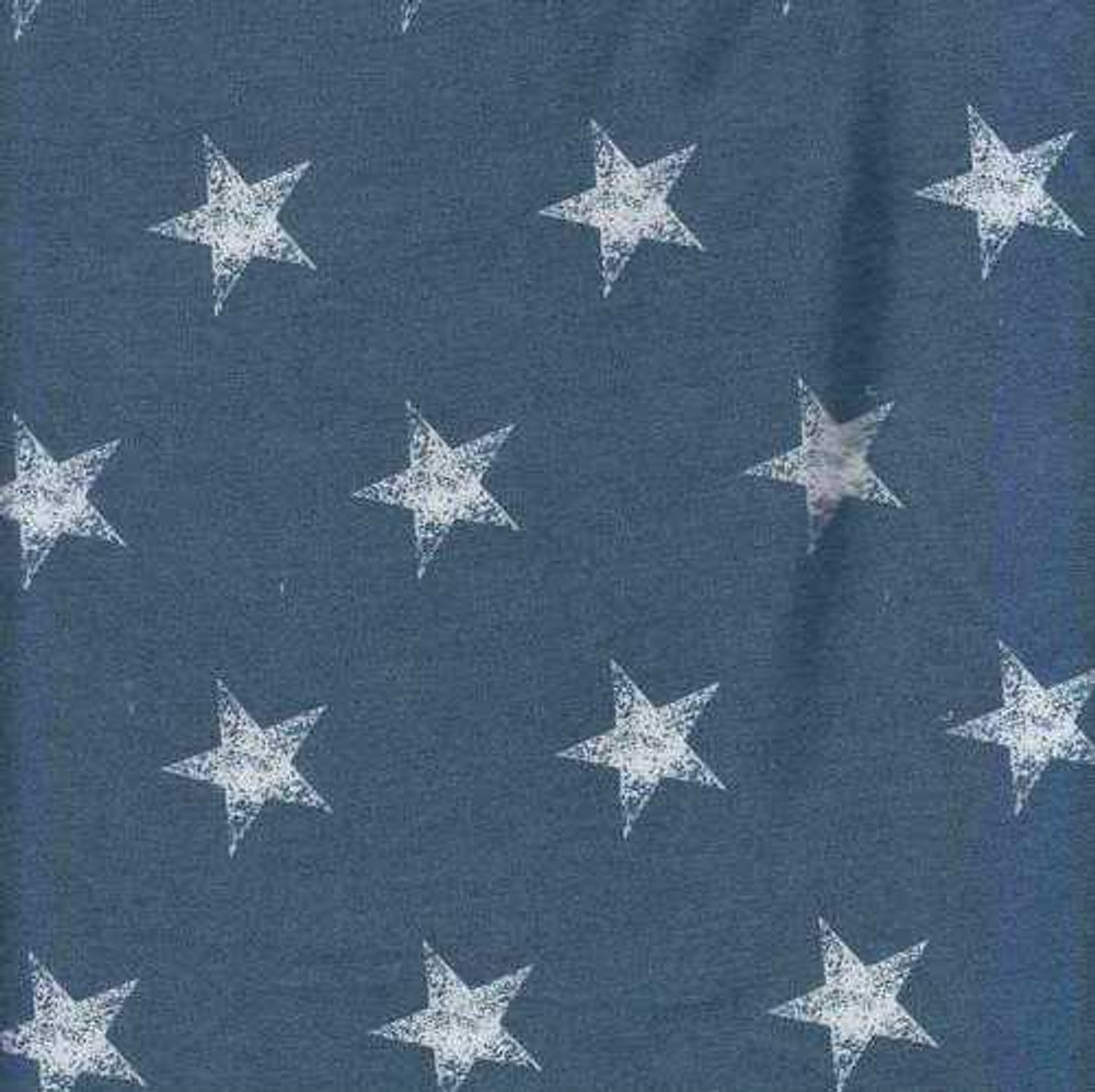 Stars on Denim French Terry Knit
