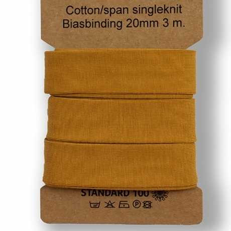 Mustard Cotton Lycra Knit Bias Tape 3 Meter Package Euro Knits