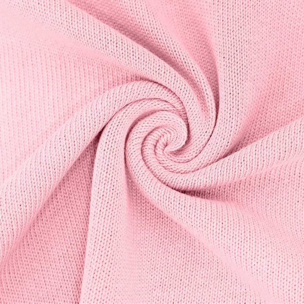 Light Pink Cotton Mini Knitted Fabric Euro Knits KnitFabric.com
