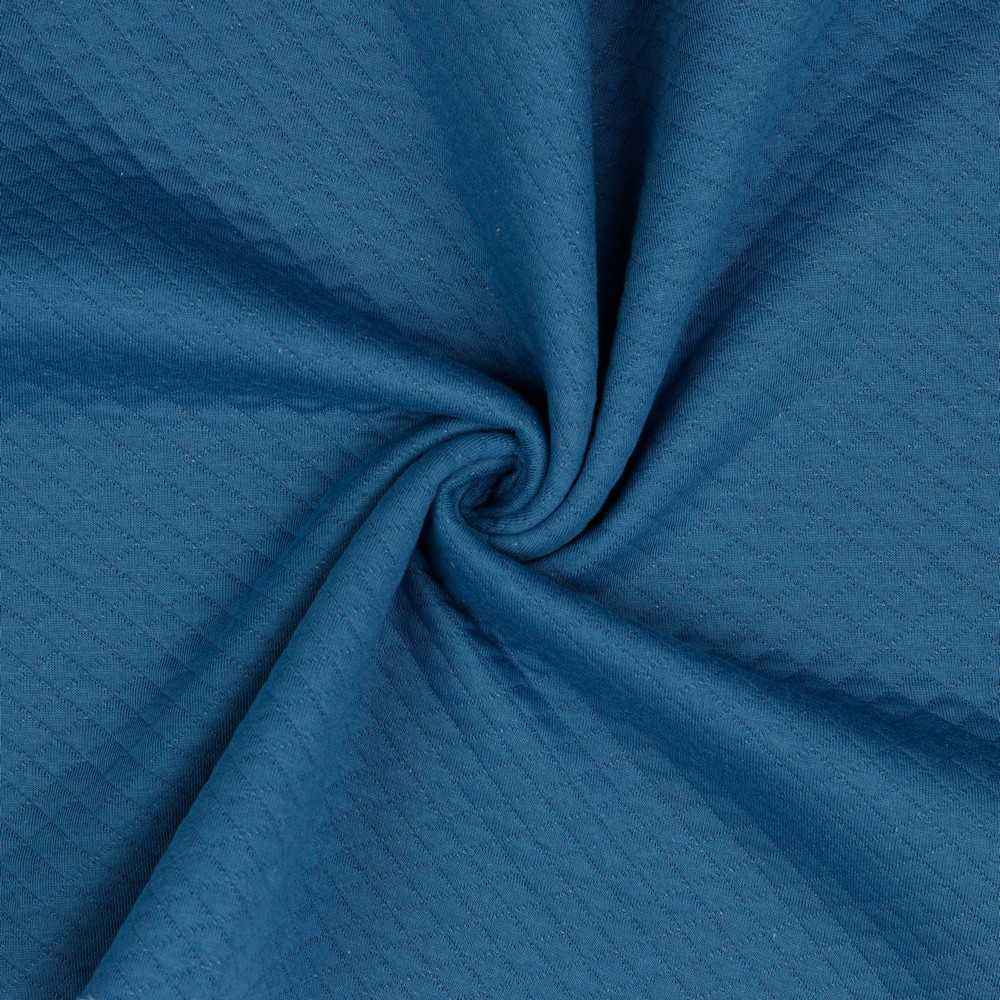 Blue Quilted Knit Euro Knits KnitFabric.com
