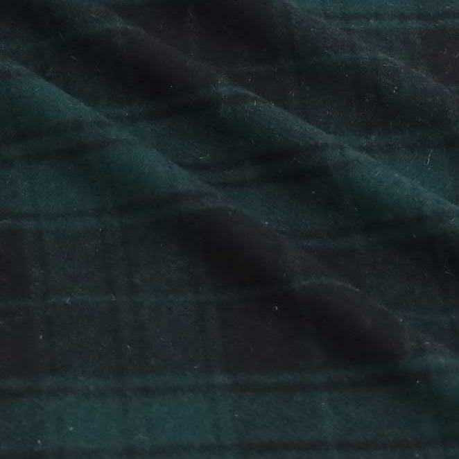 Navy & Green Plaid Wool Coating Knit Basics