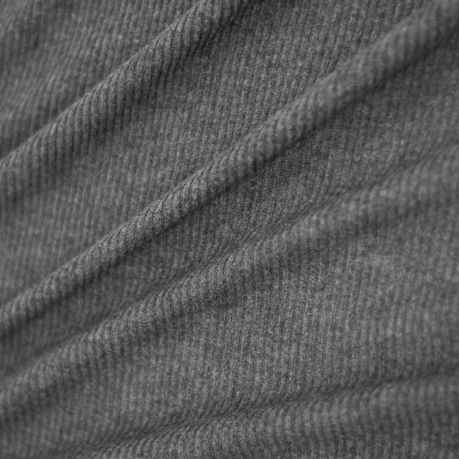 Charcoal Cashmere Sweater Rib Knit - KnitFabric.com