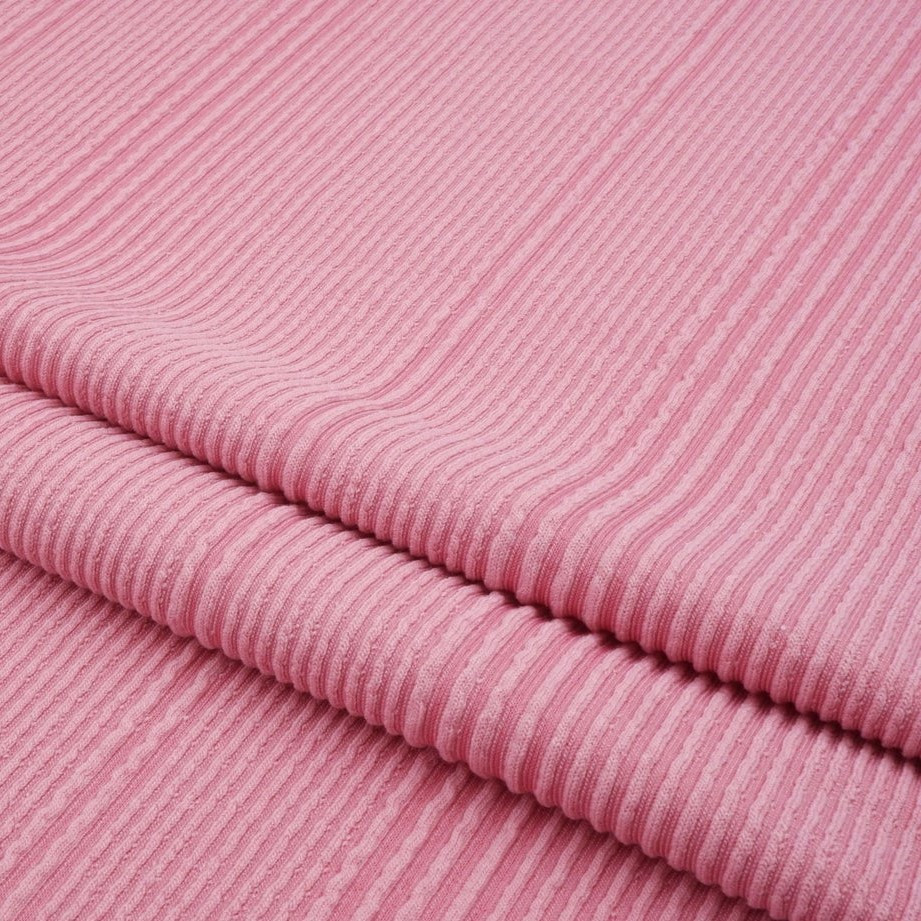 Rose Variable Width Rib Knit - KnitFabric.com