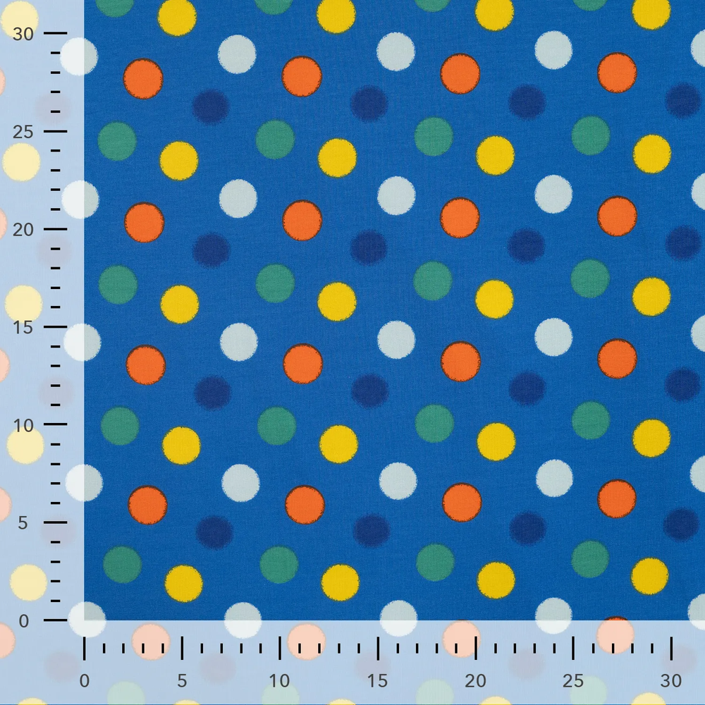 Playful Polka Dots on Royal French Terry - KnitFabric.com