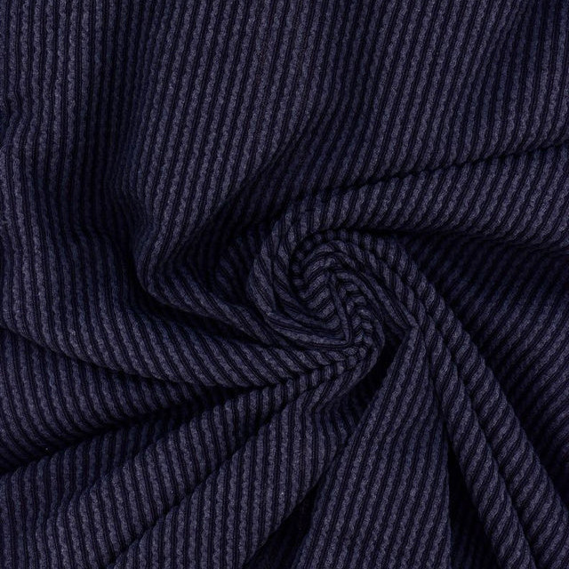Midnight Navy Urban Rib Knit - KnitFabric.com