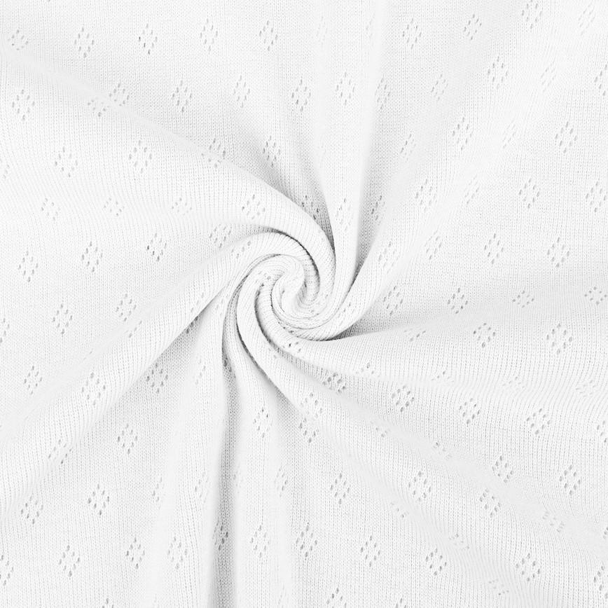 Pointelle Rib White Diamond Pointelle Rib Knit - KnitFabric.com