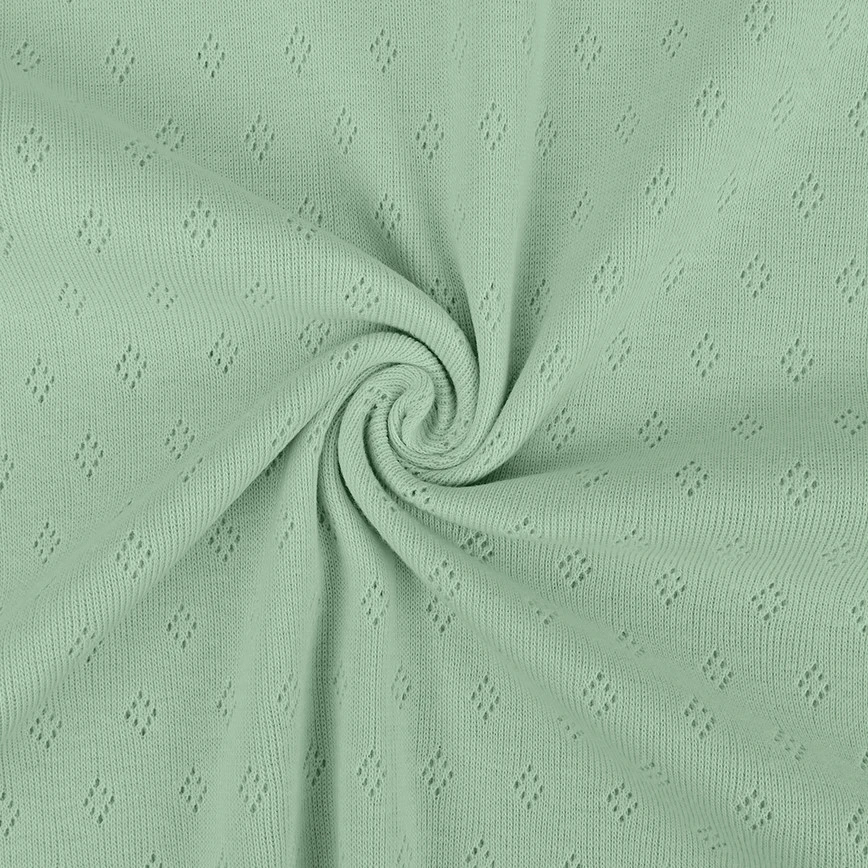 Pointelle Rib Sage Diamond Pointelle Rib Knit - KnitFabric.com