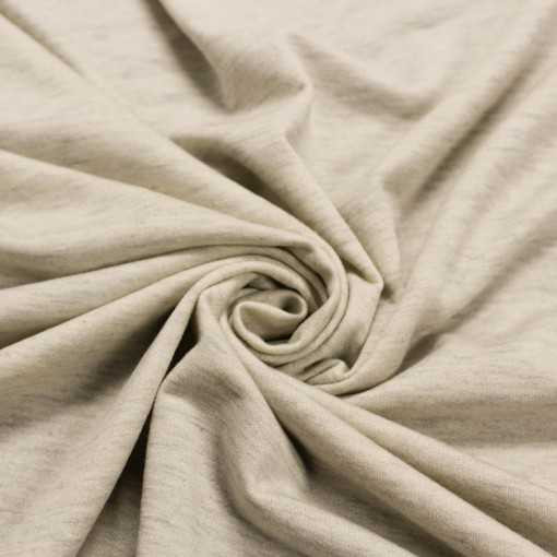 Oatmeal Cotton Lycra French Terry Knit Knit Basics