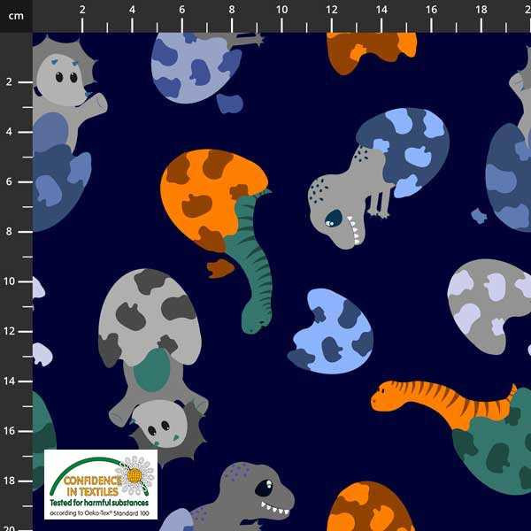 Stof Fabrics Baby Dinos Sweatshirt Fleece STOF