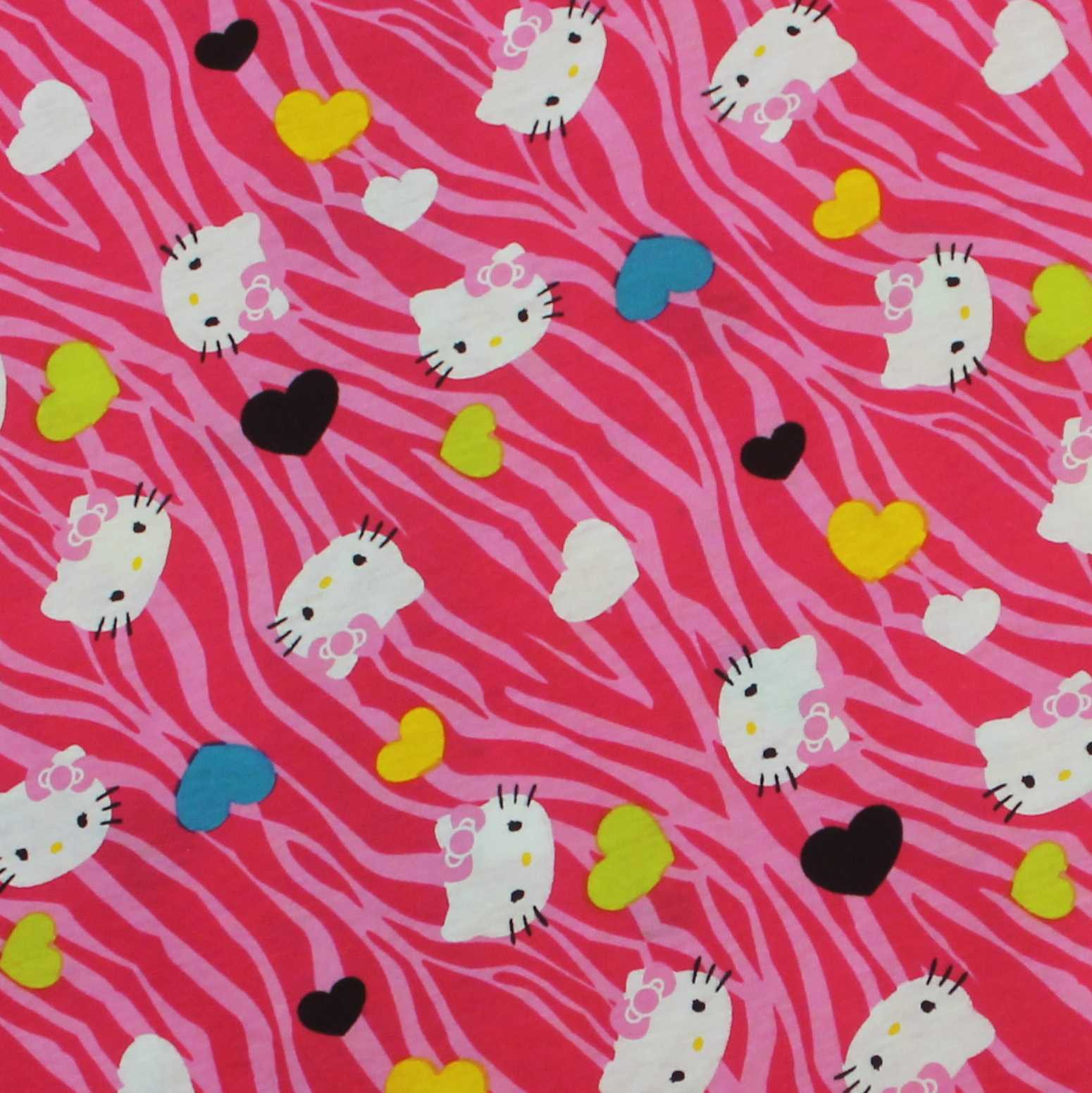 Knit Basics Hello Kitty on Pink T Shirt Knit Knit Basics KnitFabric com