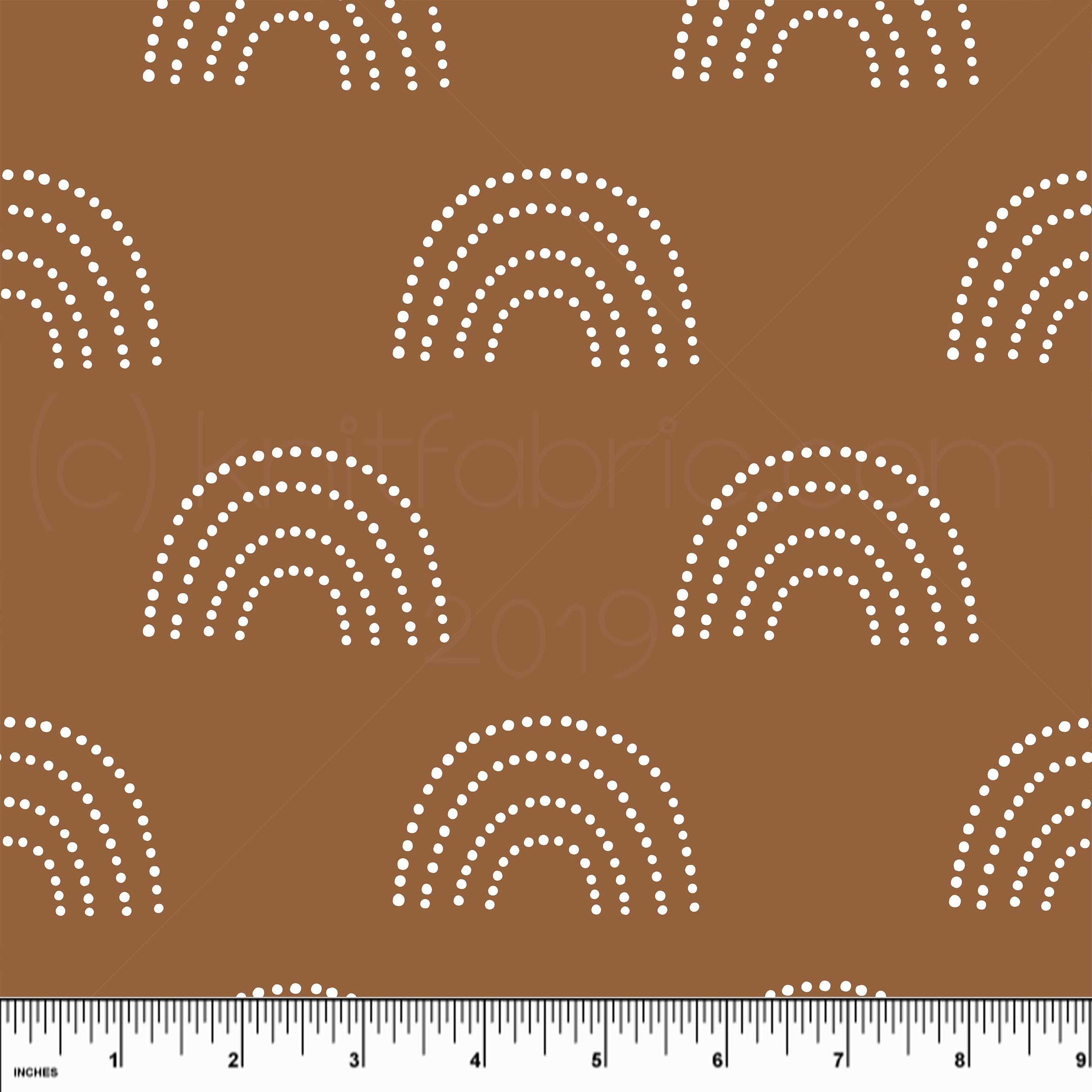 Custom Cinnamon Rainbows Cotton Lycra Knit