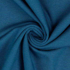 Denim Blue Organic Cotton Lycra Knit