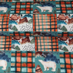 Polar Bear Patchwork French Terry Polar Bear Patchwork French Terry